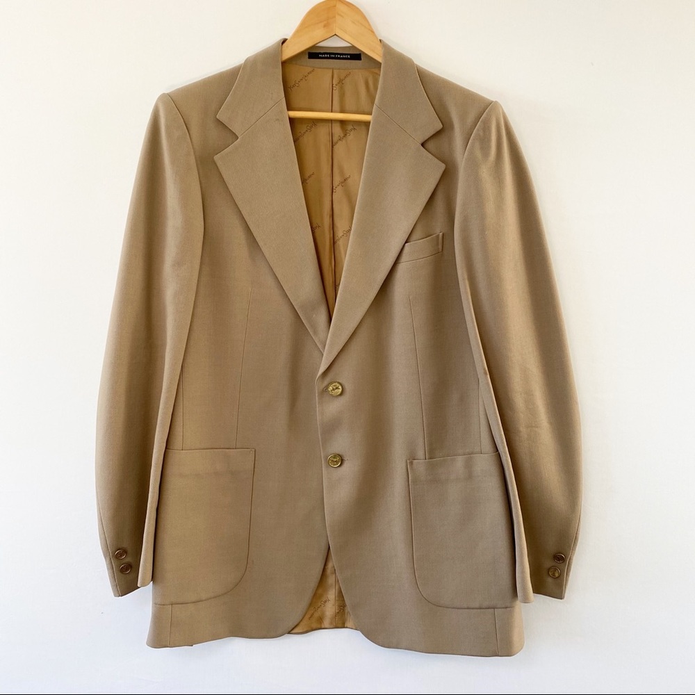 Yves Saint Laurent Vintage Tan Blazer Mens 42
